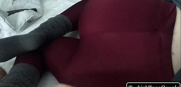  Turkish Stepsister in leggings wants to fuck and cumshot